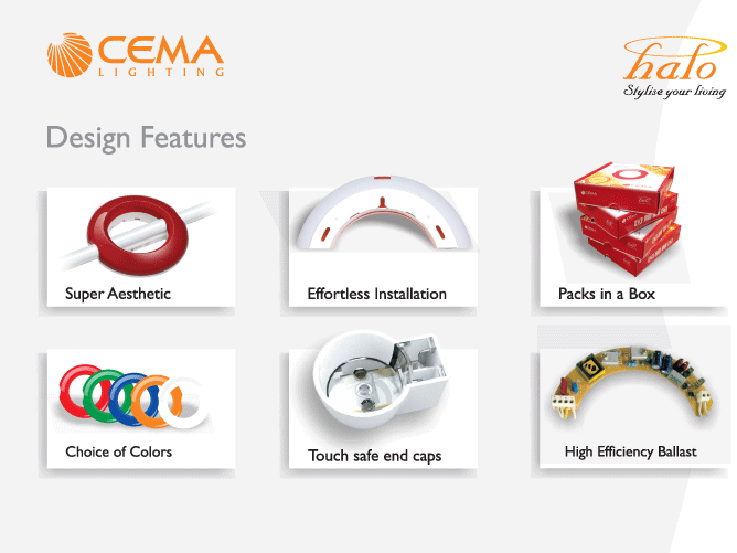 CEMA halo tubelight Features